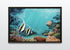black frame wood framed angel fish original painting wall art print